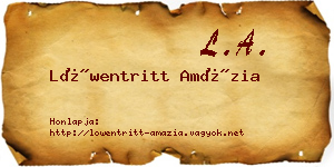 Löwentritt Amázia névjegykártya
